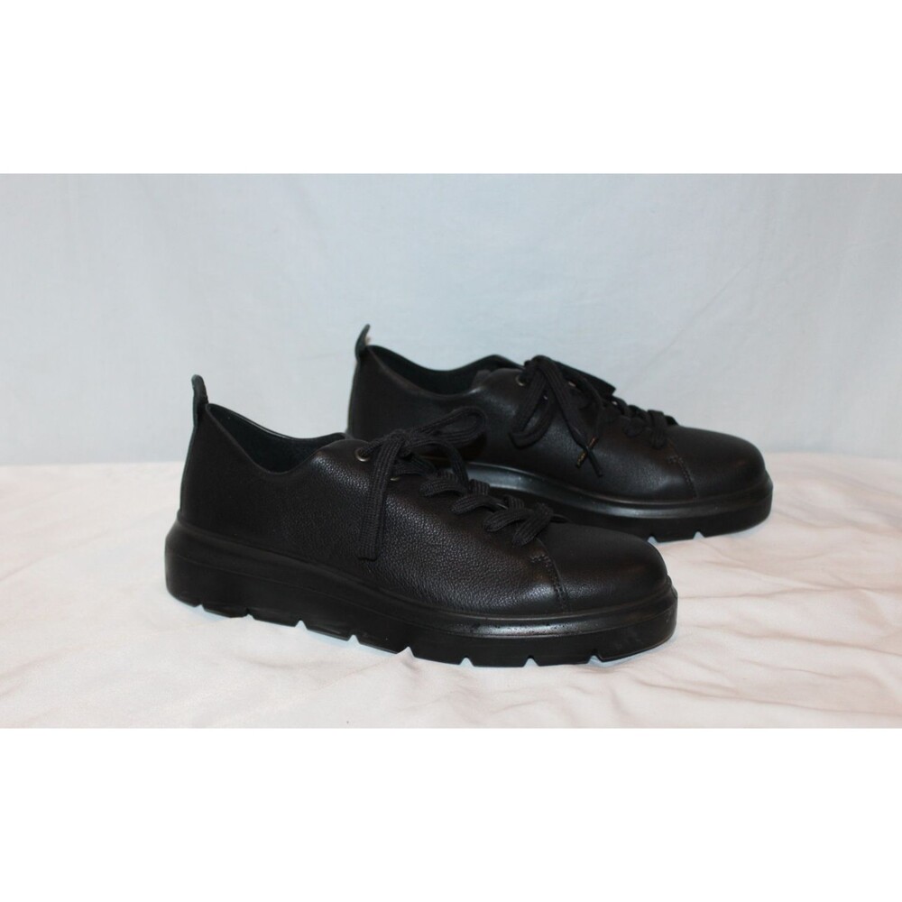 ECCO WOMEN'S NOUVELLE LEATHER SNEAKERS BLACK NIB EU 39 US 8-8.5